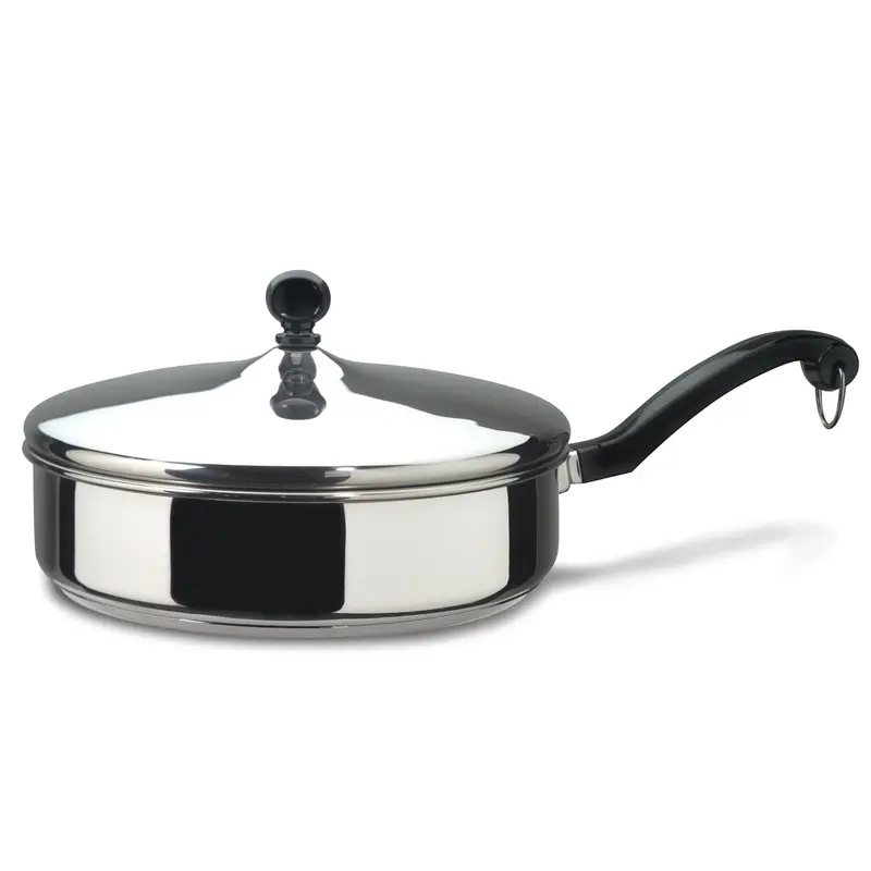 10-Inch Stainless Steel Covered Sauté Pan With Lid 1