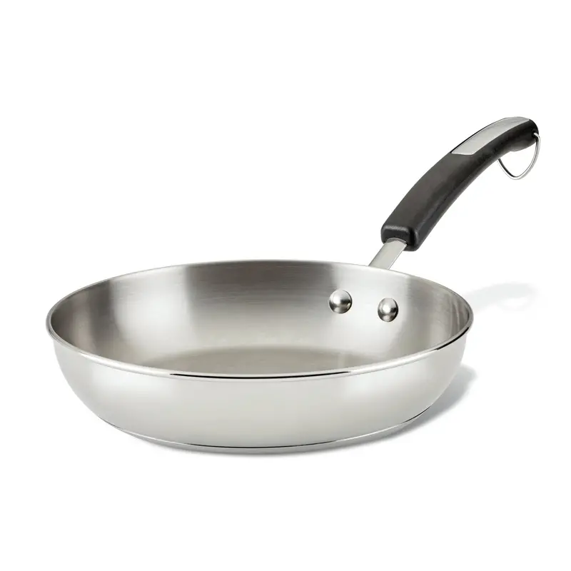 10-Inch Stainless Steel Frying Pan With Flared Rim 1