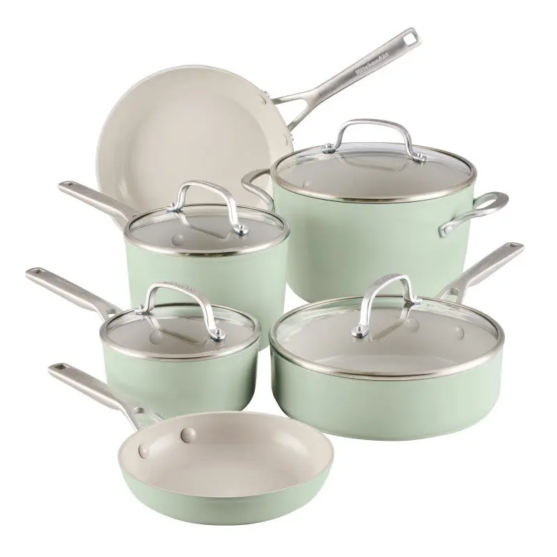 10-Piece Ceramic-Nonstick Hard-Anodized Cookware Set 1