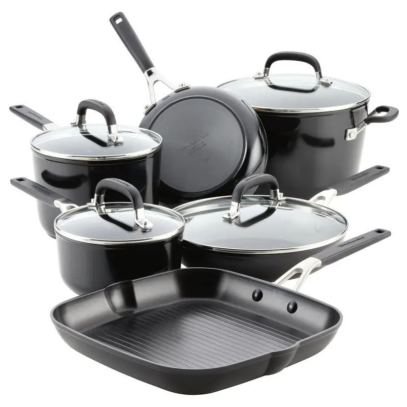 10-Piece Hard-Anodized Nonstick Cookware Set 1