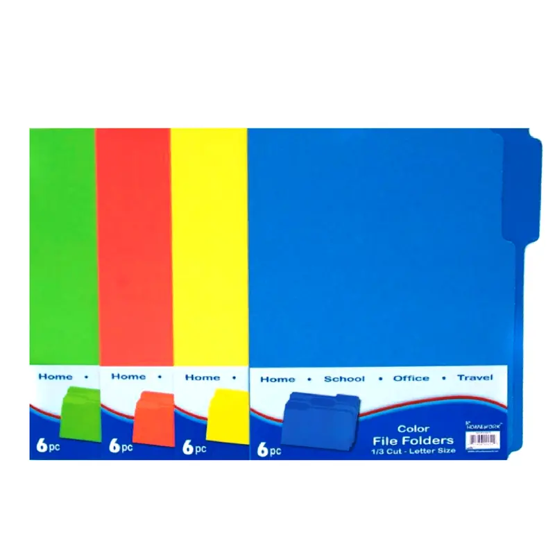 A+ Homework Letter-Size File Folders – Set Of 6, Reinforced Tabs 1