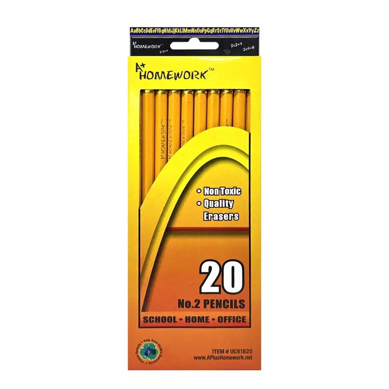 A+ Homework Standard #2 Pencils – 20-Count Classroom Pack 1