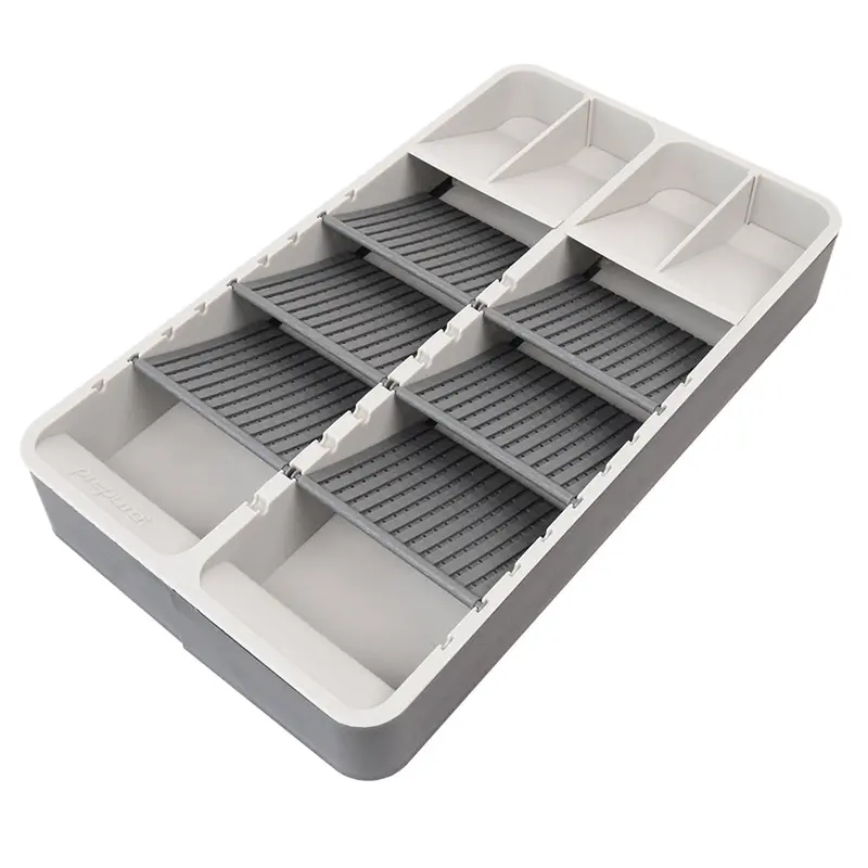Adjustable Double Drawer Organizer – Expandable Kitchen Storage System 2
