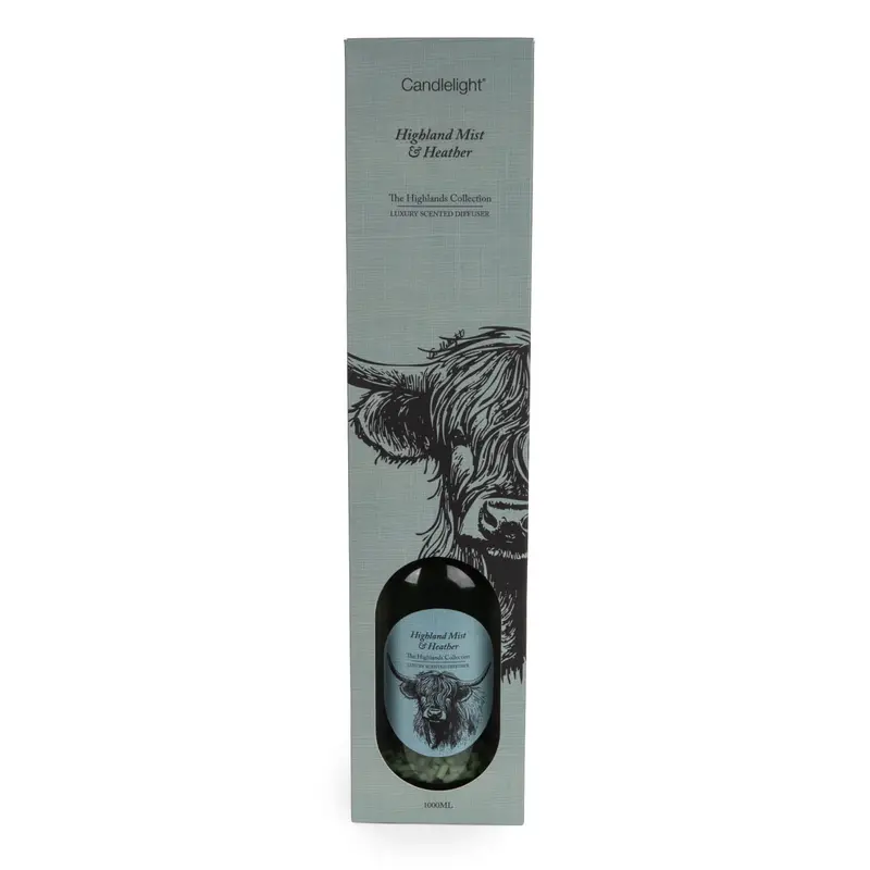 Candlelight Highland Cow 1L Reed Diffuser – Highland Mist & Heather Blend 2