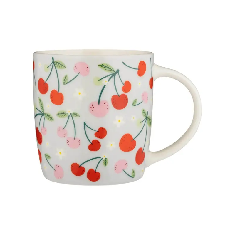 Cherry Illustration 340Ml Fine China Mug – Price & Kensington 1