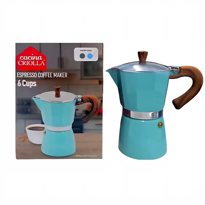 Cocina Criolla Turquesa Del Mar Moka Pot (Stovetop Espresso Maker) 1