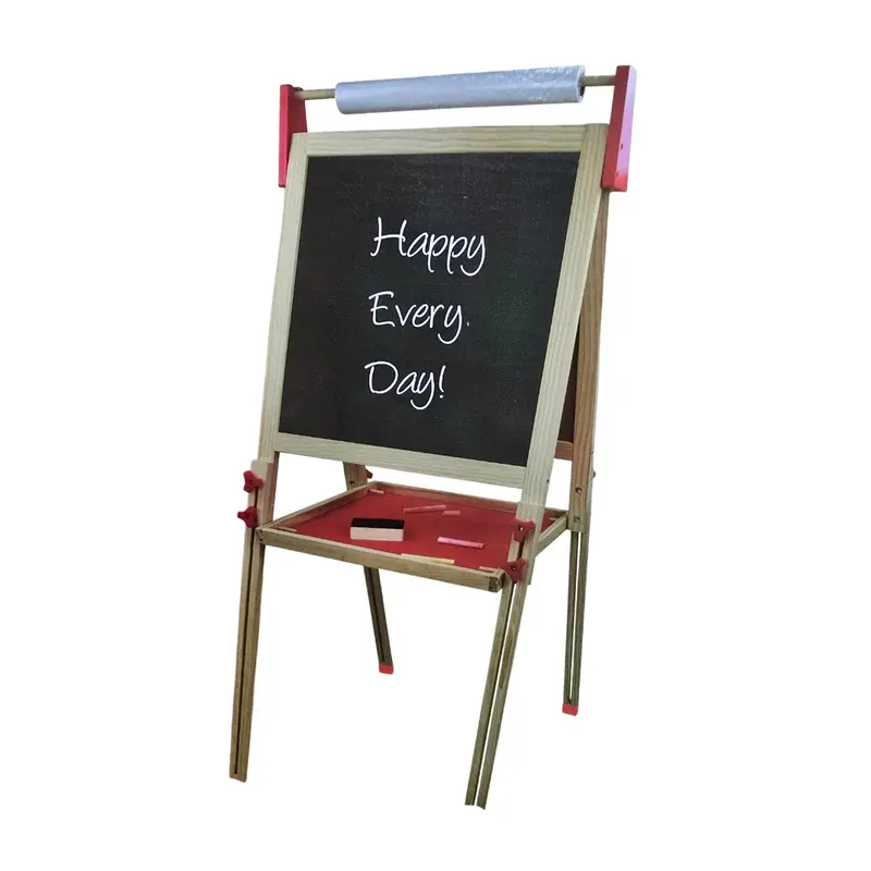 Create 'N' Grow 3-In-1 Wooden Double-Sided Easel – Adjustable Height & Multi-Surface Design 1