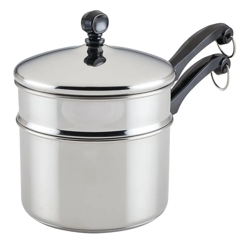 Double Boiler Saucepan – 2-Quart Stainless Steel With Lid 1