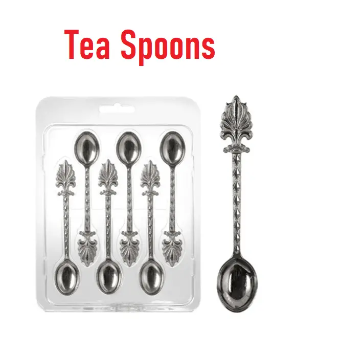 Elegant Silver-Tone Tea Spoons | 6-Piece Set 1