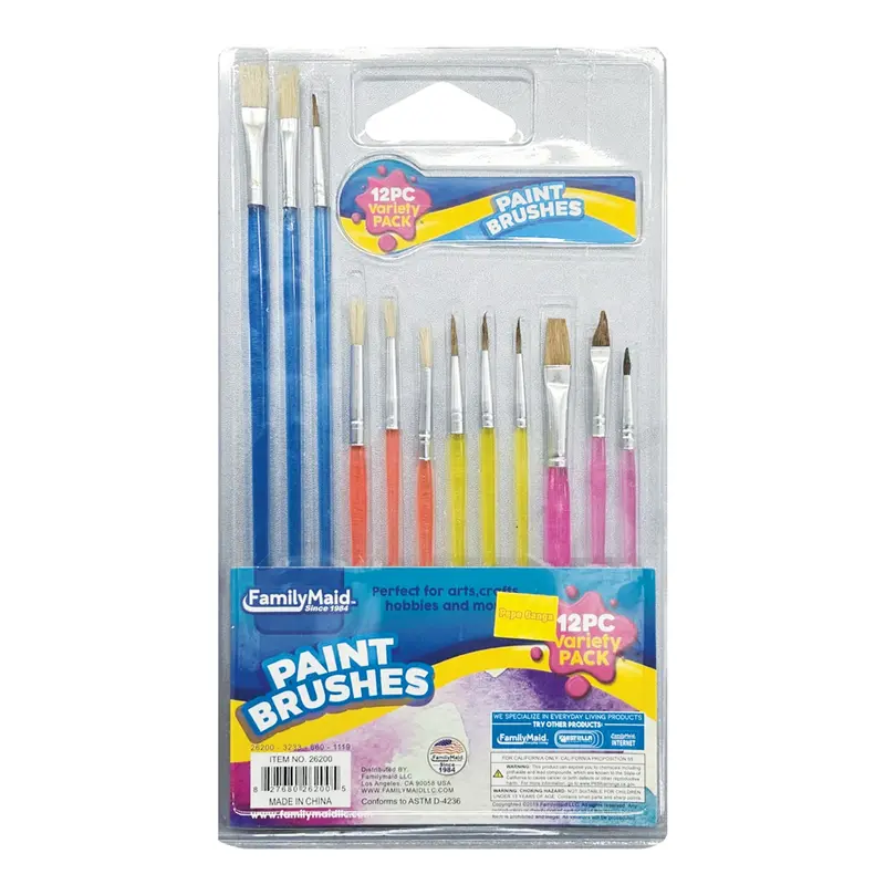 Family Maid 12-Piece Assorted Paint Brush Set 1