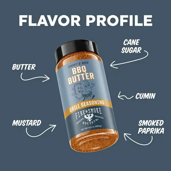Fire & Smoke Society Bbq Butter Seasoning For Grilling & Searing 2