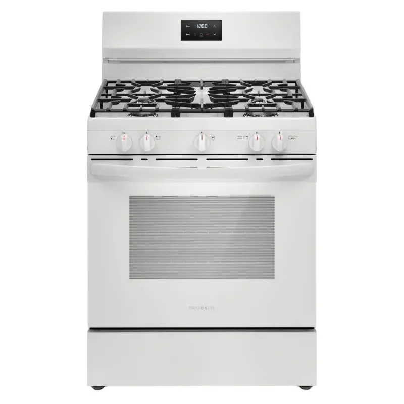 Frigidaire 30-Inch White Gas Range With Five Burners 1