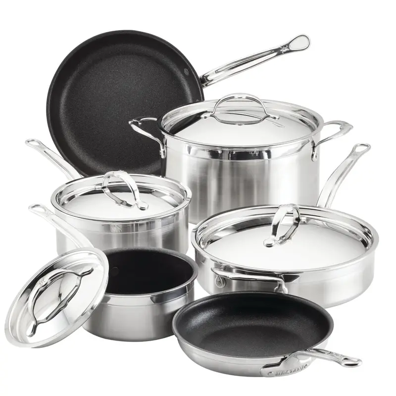 Hestan Probond Professional 10-Piece Clad Stainless & Nonstick Cookware Set 1