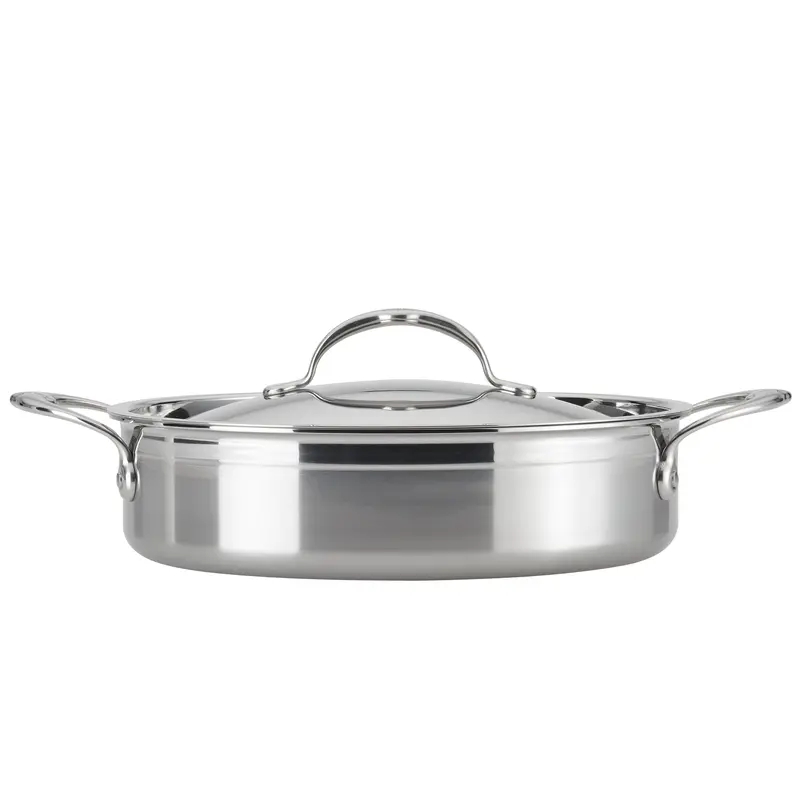 Hestan Professional Clad 3.5-Quart Sauteuse – Stainless Steel French-Style Braising Pan 1