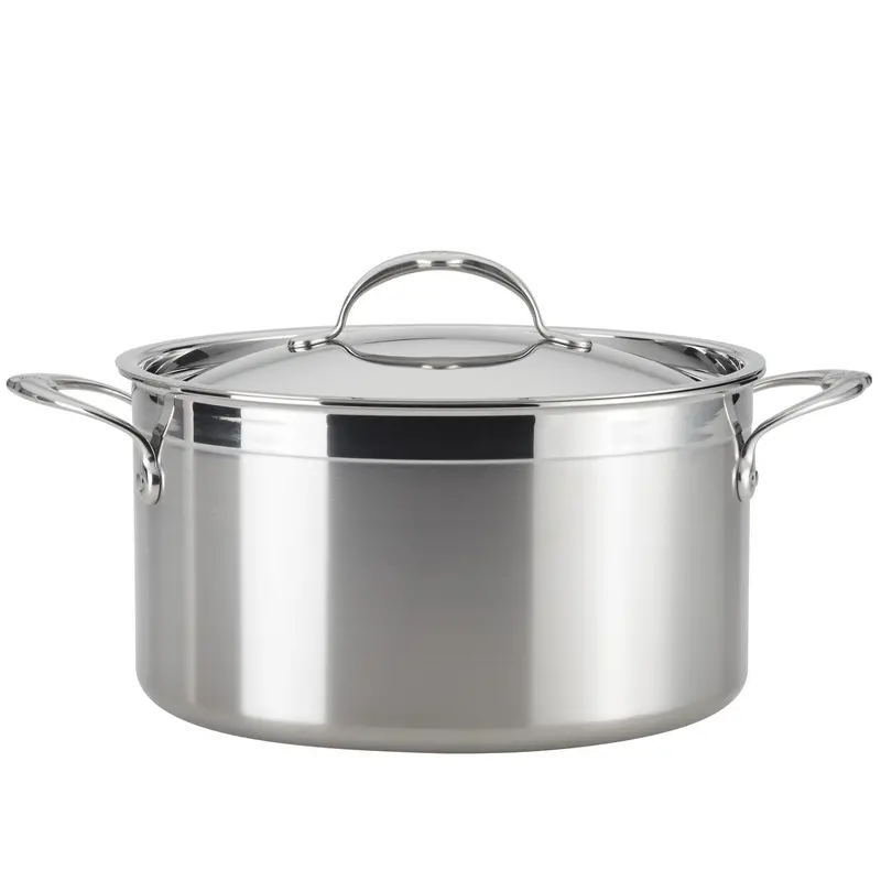 Hestan Professional Clad 8-Quart Stockpot – Commercial-Grade Stainless Steel Cooking Pot 1