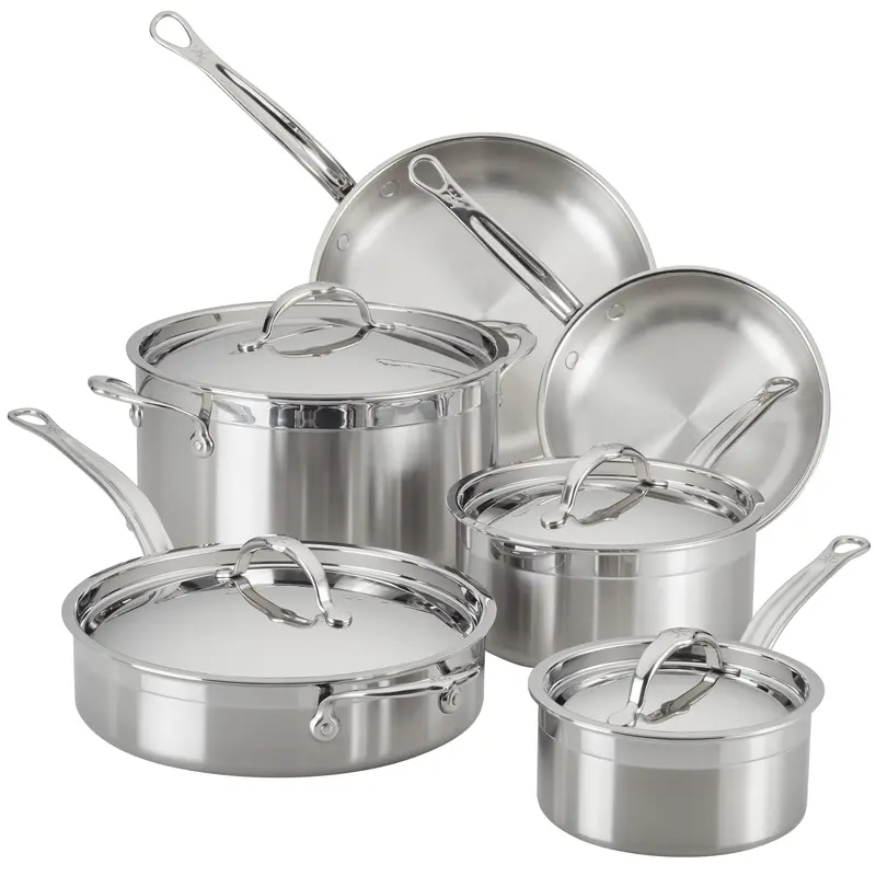 Hestan Professional Clad Stainless Steel 10-Piece Cookware Set 1