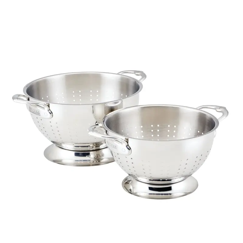 Hestan Provisions 2-Piece Stainless Steel Colander Set (3-Qt & 5-Qt) 1