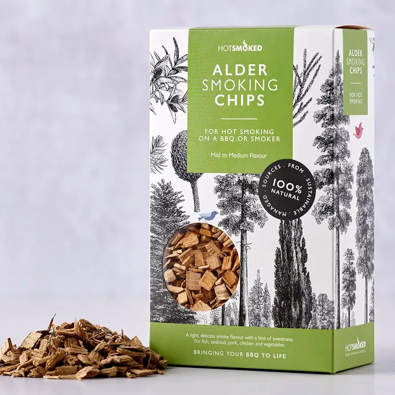 Hotsmoked Alder Wood Chips – 400G Resealable Pouch For Home Smokers 1