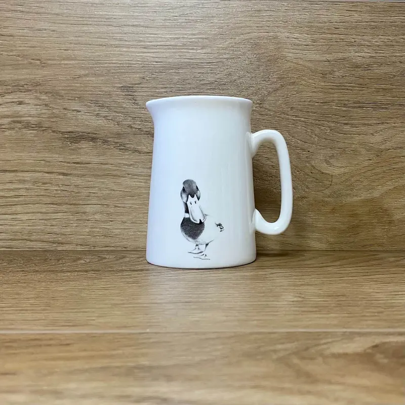 Katherine Sheard Duke Duck 1/2-Pint Fine China Cream Jug 1