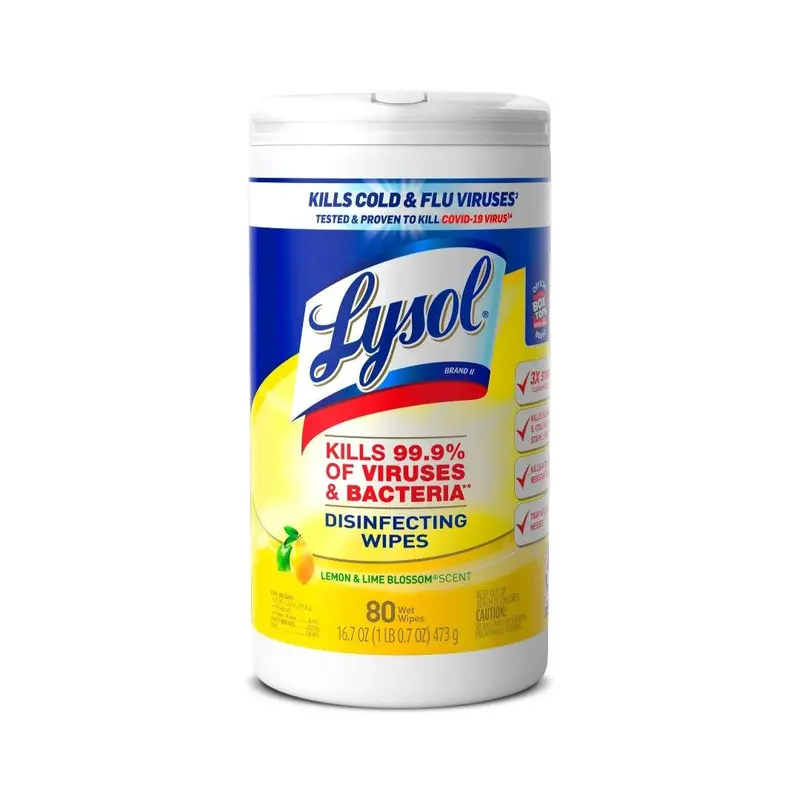 Lysol Disinfecting Wipes – 80 Count (16.7 Oz) Large Canister 1