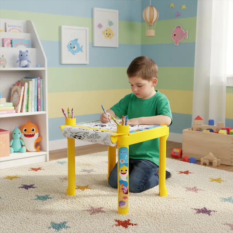 Pinkfong Baby Shark Color & Craft Art Table – Interactive Learning Station 1