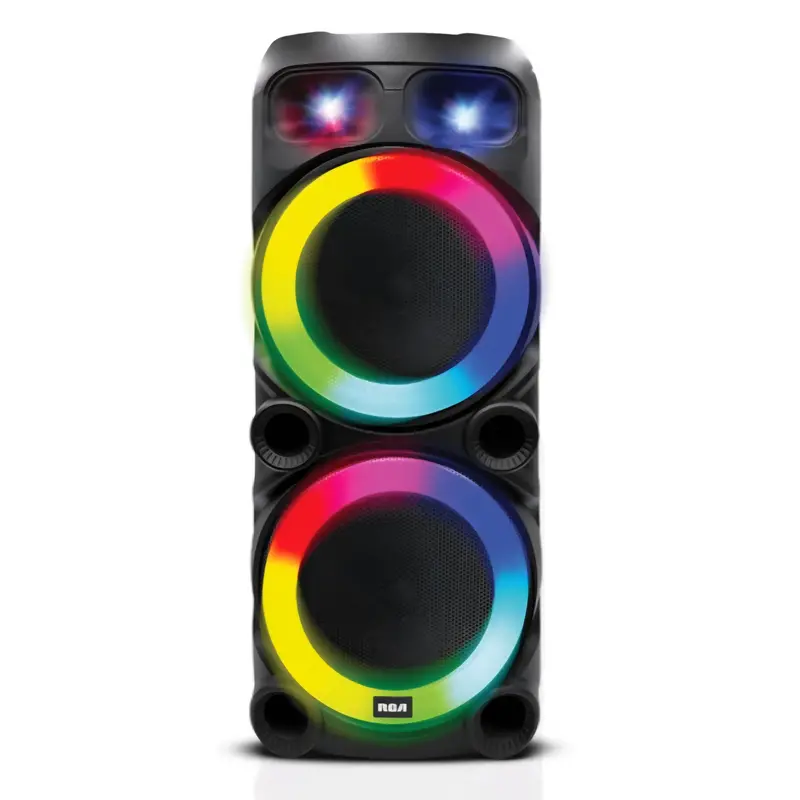 Rca Disco-2212 Dual 12-Inch Bluetooth Speaker – Built-In Mic, Guitar Input, Fm Radio & Light Show 1