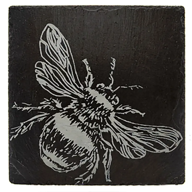 Selbrae House Bee-Embellished Slate Coaster 1