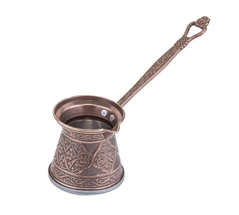 Traditional Turkish Cezve – Hand-Hammered Brass & Copper, 2 Sizes 1