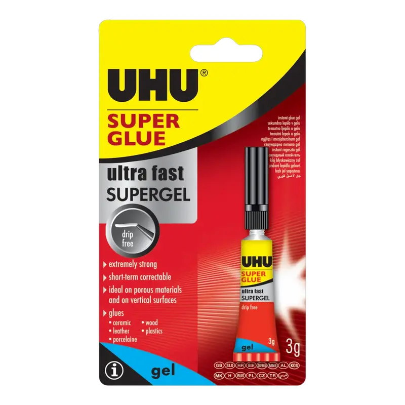 Uhu Ultra-Fast Gel Super Glue – Precision-Control 3G Formula 1
