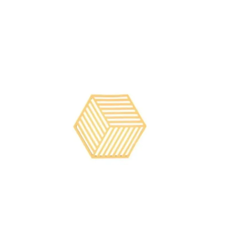 Zone Denmark Apricot Hexagonal Silicone Heat-Resistant Trivet 1